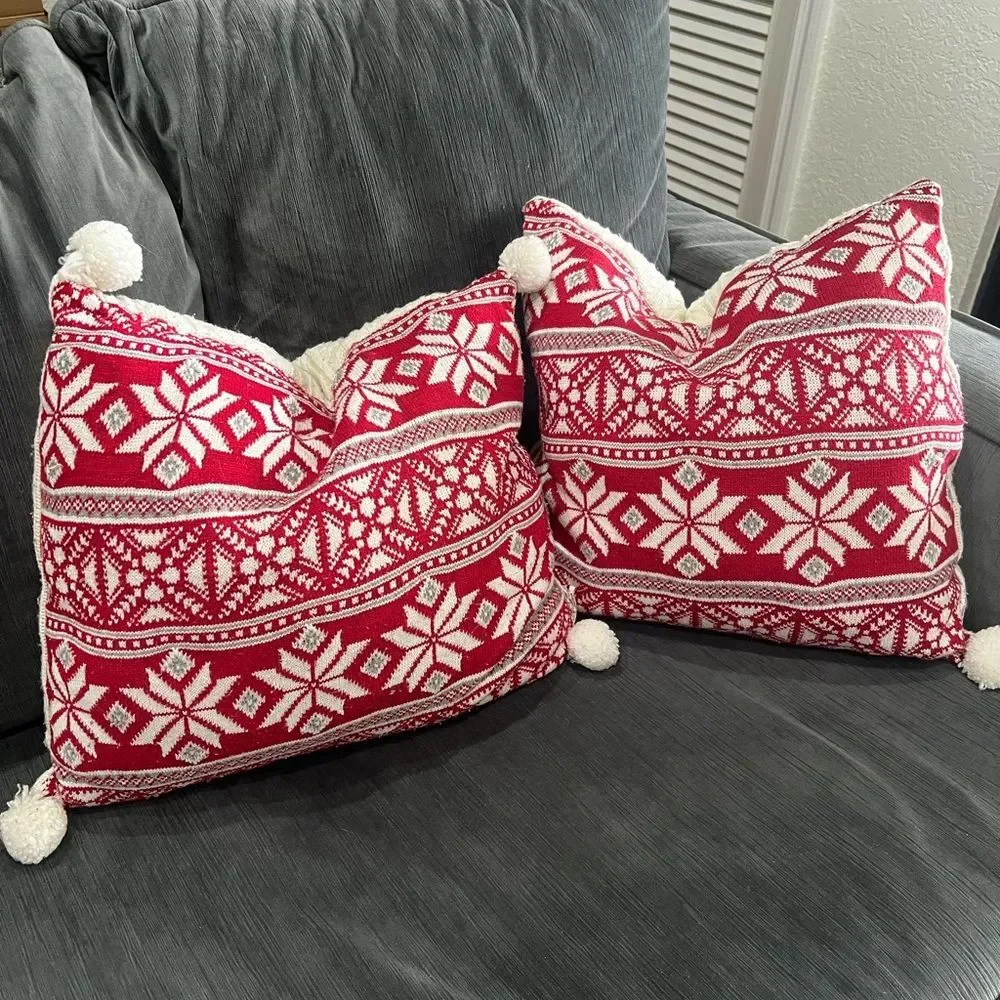 Joann Festive Reversible Knit Pillows